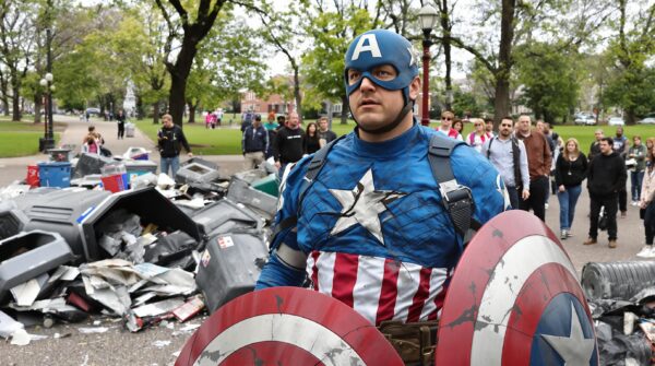 Is Captain America a Menace? Local Man’s Costume Antics Spark Debate!